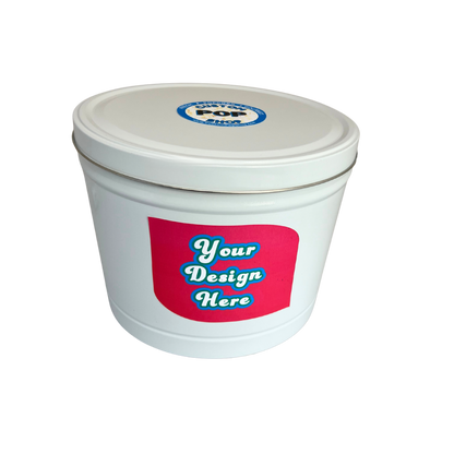 Custom Two Gallon Three Flavor Popcorn Tin